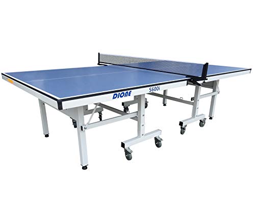 Dione Tischtennisplatte School Sport 600 kompakt Indoor Blau TT-Platte rollbarer und klappbar Tischtennistisch - Vormontiert - 95KG