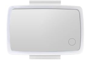 Auto-Sonnenblende Kosmetikspiegel,Asudaro Auto Make-up Spiegel 3 Modi LED-Leuchten Touchscreen Auto Visier Spiegel USB Lade Schminkspiegel Auto Kosmetikspiegel Sonnenschutz Spiegel Weiss