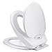 Produktbild Amzdeal WC Sitz mit Kindersitz, Familien Toilettensitz Toilettendeckel, WC Deckel Family Absenkautomatik mit Ergonomisches Krümmungsdesign und 4 Dicke Polsterfüße