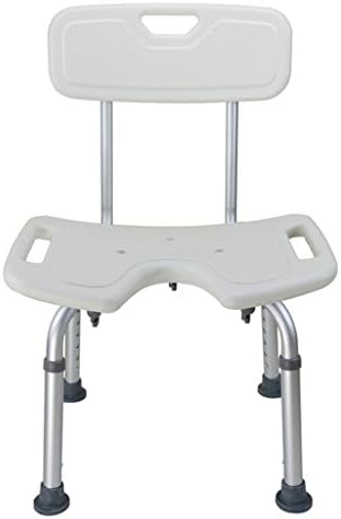 HJHY® Shower chair, Thickened sitting board With backrest Height adjustable Non-slip Bathroom Bath chair Sturdy waterproof