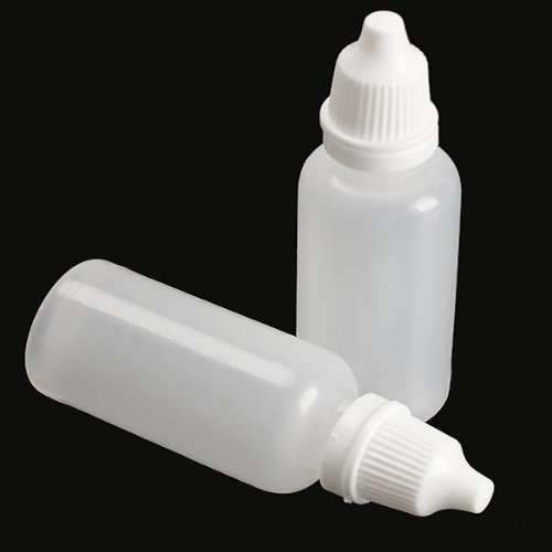 SODIAL (R)50 Stueck leere Plastik Squeezable Tropfflaschen Weiss (30 ml) - 3
