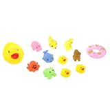 MagiDeal 12 × Tier Kinder Bad-Spielzeug-Set Babywanne Quietschende Spielzeug Gummi Geschenk für Kinder