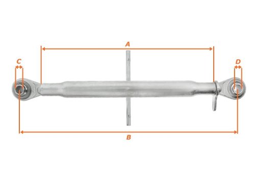 Oberlenker Kat.1 Gew.:30x3mm, A:420mm B:540-790mm