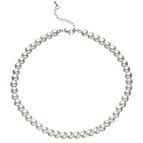 Babeyond Collana Perle Charleston Accessori Charleston Collana Perle Anni 20 Collana Donna Gatsby Collana di Perle Sposa Collana Perle Donna Bianco 16 ' 41cm