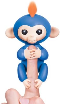 6 large induction monkey fingers monkey fingertips toys smart electric pets baby monkey boys and girls children (Blue (battery type))