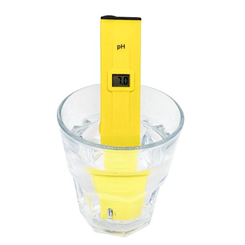 Digital pH Meter Messgerät Bontec Pocket pH Wert Wasser Messgerät Messer Tester Meter Prüfer 0-14 für Aquarium Schwimmbad Haushalt Labor, Gelb - 4