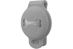 Sichy Pet Silicone Protective Case for Apple Airtag GPS Finder Dog Cat Collar Loop, Pet Loop Holder for Air_tag, for Apple Locator Tracker Anti-Lost Device, Grey
