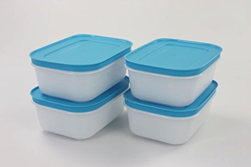 TUPPERWARE Gefrier-Behälter Behälter Kristall Eiskristall 450 ml weiß-blau (4) 11283 - 3