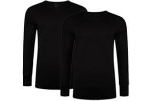 ANZEE DISCOVER THE NEW YOU ANZEE Kids Thermal Long Sleeve Base Layer Unisex Top Ultra-Warm Winter Vest Inner Childern Shirt for Outdoor Sports Running Boys & Girls Everyday Wear