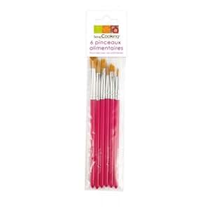 Scrapcooking 5170 Set de 6 Pinceaux Alimentaires Plastique/Aluminium
