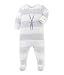 Petit Bateau Baby Dawn Sleepsuit, Grey (Poussiere/Lait), 9-12 Months (Manufacturer Size:9M)