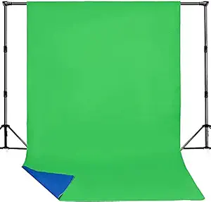 SHOPEE 8 x 10.5Ft Reversible Green Blue Screen Photo Backdrop Background 2-in-1 Chromakey Blue/Green Screen Backdrop for Photography Background for Photo Video Gaming Streaming