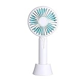  ❄RYTEJFES Portátil Ventilador USB Ventilador Silenciosa con Base Ventilador de Mano Recargable Personal Mini Ventilador 360º Rotación Flexible Fan 3 velocidades para Coche Gimnasio Oficina Viajar