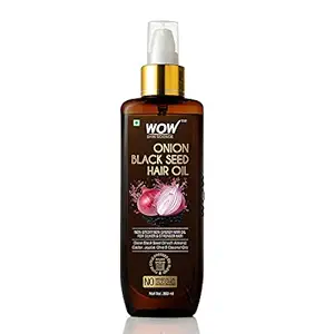 WOW Skin Science Onion Hair Oil for Hair Growth and Hair Fall Control - With Black Seed Oil Extracts - 200 ml