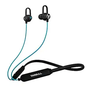 Tarbull MusicMate 410, World's 1st Bluetooth Earphone with 501 Preloaded Songs-Powered by Sony Music, Upto 35H Playtime, Fast Charge, 3D Sound with Bass Booster, IPX5 Water Resistant (Black & Blue)