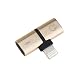 Produktbild Golden 2 in 1 Kopfhörer-Audio-Ladegerät-Adapter Splitter Lightning Dual Handy