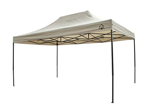 All Seasons Gazebos, 3x4.5m, Heavy Duty, Fully Waterproof, PVC Coated, Premium Pop Up Gazebo + Carry Bag With Wheels & 4 x Leg Weight bags. Choice of colours (beige)