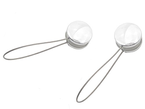 YNuth 2x Magnet Vorhang Raffhalter Clips Rund Silber Legierung Zimmer Dekoration