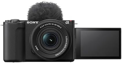 Sony ZV-E10 II Fotocamera per vlogging con obiettivo 16-50 mm (APS-C) – Video 4K 60p, 10 bit 4:2:2, 26 MP, stabilizzazione digitale, autofocus in tempo reale, ideale per vlogging e social media