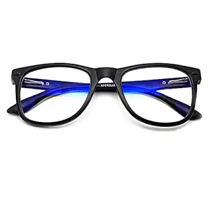 AFERELLE Silvercare Premium Blue Ray Cut Blue Light Filter Computer Glasses With Antiglare for Eye protection And Also Specialized Lens For Night Driving (Zero Power,Blue Coated)