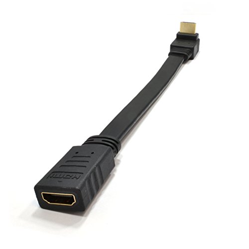 Rechts Abgewinkelt 270 Flach HDMI Verlängerung Kabel Stecker Zum Weiblich Buchse 20 cm - 3