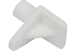 HANDLES AND IRONMONGERY 20 x Shelf Support Push In Stud 6mm Pegs White Plastic