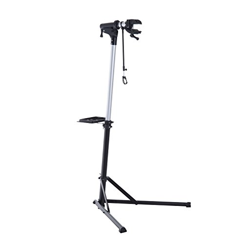 Homcom® Fahrradmontageständer Fahrrad Reparaturständer Montageständer Zentrierständer mit Werkzeugablage - 4