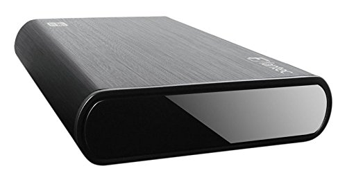 FANTEC DB-ALU3 Externes Festplattengehäuse (für den Einbau einer 8,89 cm (3,5 Zoll) SATA Festplatte, USB 3.0 Anschluss, bis zu 5 Gbit/s Datentransfer, gebürstetes Aluminium Gehäuse) schwarz