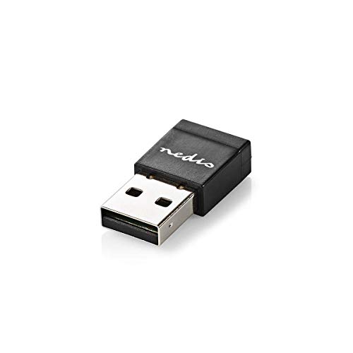 Preisvergleich Produktbild Nedis WSNWM600BK WLAN Netzwerk-Dongle + Antenne / AC600 / Dualband / Schwarz
