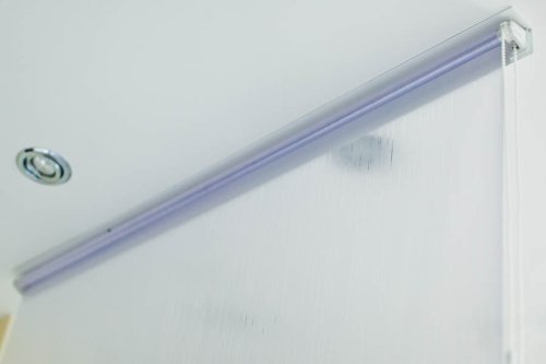 HALB-KASSETTEN DUSCHROLLO PEVA 140×240 cm DUSCHVORHANG NEU! MODELL MILKY DROPS! 140 BREIT 240 HOCH! SHOWER ROLLO CURTAIN! - 7