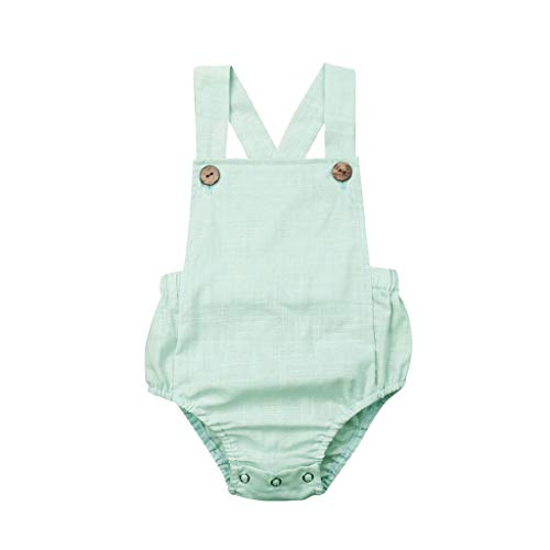 Preisvergleich Produktbild LSAltd Kleinkind Baby Kinder Mädchen Jungen Sommer Einfarbig Ärmellos Bequeme Atmungsaktive Baumwolle Sling Strampler Sunsuit Kleidung