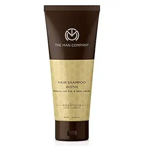 The Man Company Biotin Hair Shampoo with Rice Water, Bhringraj for Hair Growth | Reduces Hair Fall, Adds Volume | For Healthy & Shiny Hair - 200ml