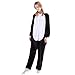 Produktbild Danniers Erwachsene Unisex Tier Flanell Unicorn Kigurumi Tier Cosplay Kostüm (Farbe : SCHWARZ, größe : M(60-65inch))