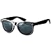Produktbild Caspar SG030 klassische Retro Design Sonnenbrille, Farbe:schwarz/schwarz