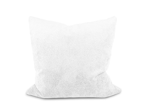 samtig-weiche Kissenhüllen aus Chenille in dezentem Design – erhältlich in 14 modernen Farben und 3 verschiedenen Größen, Doppelpack Kissenhüllen 40 x 40 cm, weiß - 2