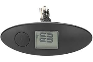 Keenso Balanza de Proa, Balanza de Proa Digital portátil 88 LB Balanza de Colgar portátil Batería CR2032 incorporada para Arco de Curva compuesta