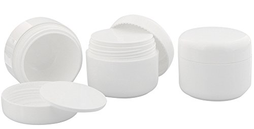 Leere Dose, Kosmetikdose weiß, 50ml Kunststoffdose, Cremedose, Kosmetex, 3 x 50 ml