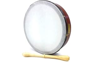 PRO KUSSION Handmade by Prokussion 10.5 Irish Celtic Vegan Bodhran Hand Drum (Various Options) (Plain)