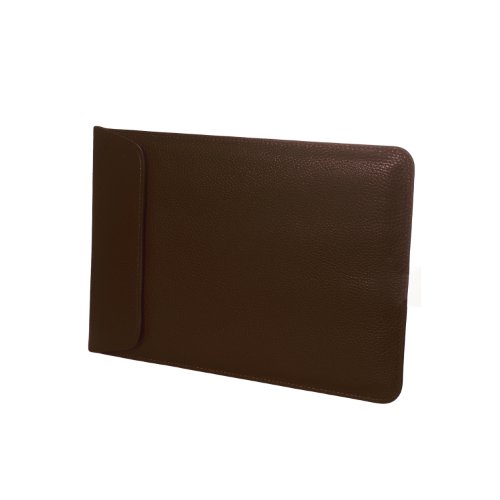 Marke Incutex, MacBook Pro Air Hülle für 13“ 13,3 Zoll, Softshell, Hülle aus Kunstleder, weiche Hülle, Etui, Tasche für Unibody, weiche Schutzhülle aus Kunstleder für Ihr MacBook Air 13,3″, Kunstleder, Synthetic Leather, Softcase, Schutz, Hülle, Protector, Schutzhülle, Cover, braun, brown - 2