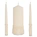 Produktbild Celebration Candles Wedding Unity Stumpenkerze mit Perlenverzierung und passendem 25,4 cm Stabkerzen-Set, Weiß