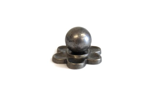 Preisvergleich Produktbild 1 x Cast iron effect metal 24mm daisy flower knobs by Swish