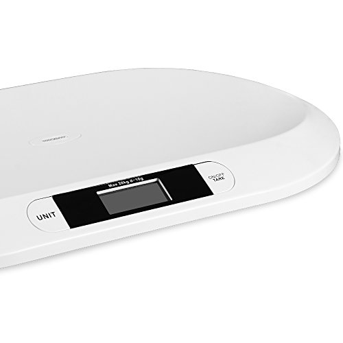 Digitale Babywaage Säuglingswaage Messbereich bis 20kg – Stillwaage Kinderwaage Tierwaage Abschaltfunktion Tarierfunktion mit LED-Anzeige - 3