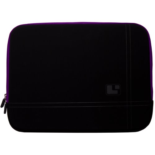 SumacLife schwarz MIcrofiber Microfaser-Hülle Shock Resistant Stoßfest Pouch Notebooktasche 39,6 cm (15,6 Zoll) Notebook für Acer Aspire Style Sony Vaio Asus Fujitsu Lifebook Samsung Serie Toshiba Satellite Apple Macbook Pro HP (schwarz-Lila)