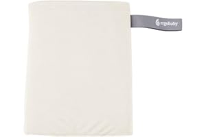 Écharpe de portage Ergobaby pour nouveau-nés de la naissance à 11,3 kg, écharpe de portage Aura Knit en tissu recyclé, élastique et respirant, écharpe de portage unisexe, Cream