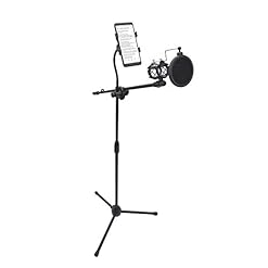 Alternative view of Powerpak MS-MH Multi-function Universal 360 Arm Adjustable Design Microphone Stand with Mobile Holder (Black)