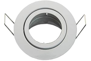feinlux® GU10 Einbaurahmen Einbaustrahler - weiß - rund - Bajonettverschluss - schwenkbar - Einbaufassung - ideal für LED GU10 und MR16/GU5.3