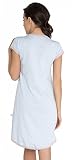 dn-nightwear Damen Umstandsnachthemd / Stillnachthemd aus 100% Baumwolle - 4