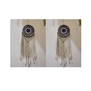 Shubh Enterprises Dream Catchers Wall Hangings For Home Decor Bedroom Livingroom Balcony Car Garden Party Cafe Handmade Dreamcatcher For Positivity Feathers Hanging Wall Decoration Items For Kids Room (Pack of 2, 10L x 36H Inches)