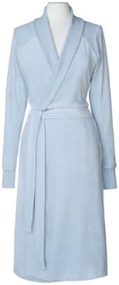 Nine Space Luxurious Organic Cotton Velour Bathrobe, Large/X-Large, Blue