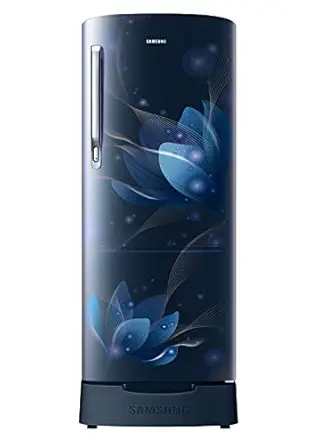 Samsung 192 L 2 Star Direct Cool Single Door Refrigerator (RR20A281BU8/NL, SAFFRON BLUE, Base stand drawer)